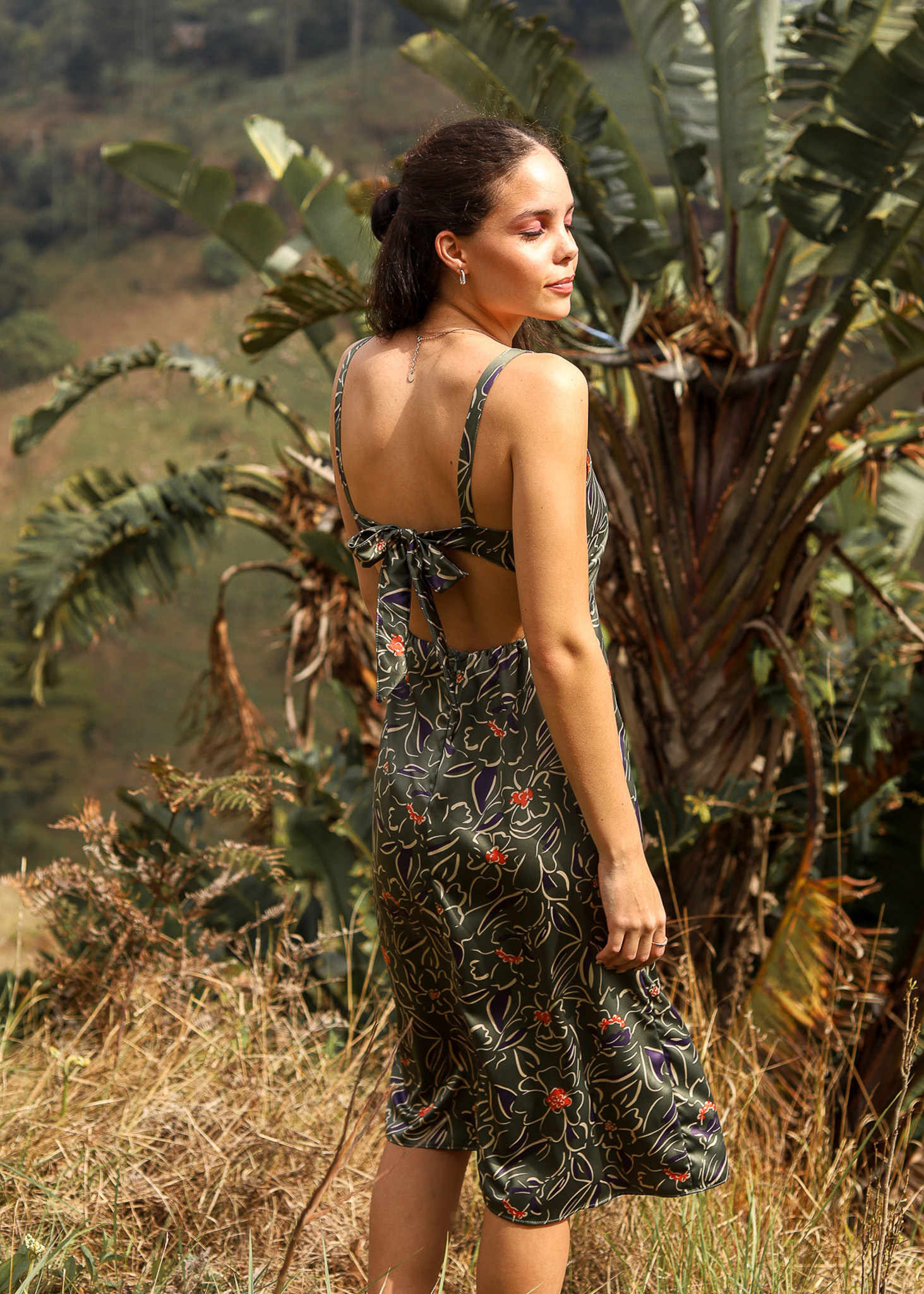 Sunflower Satin Dress - Image 3