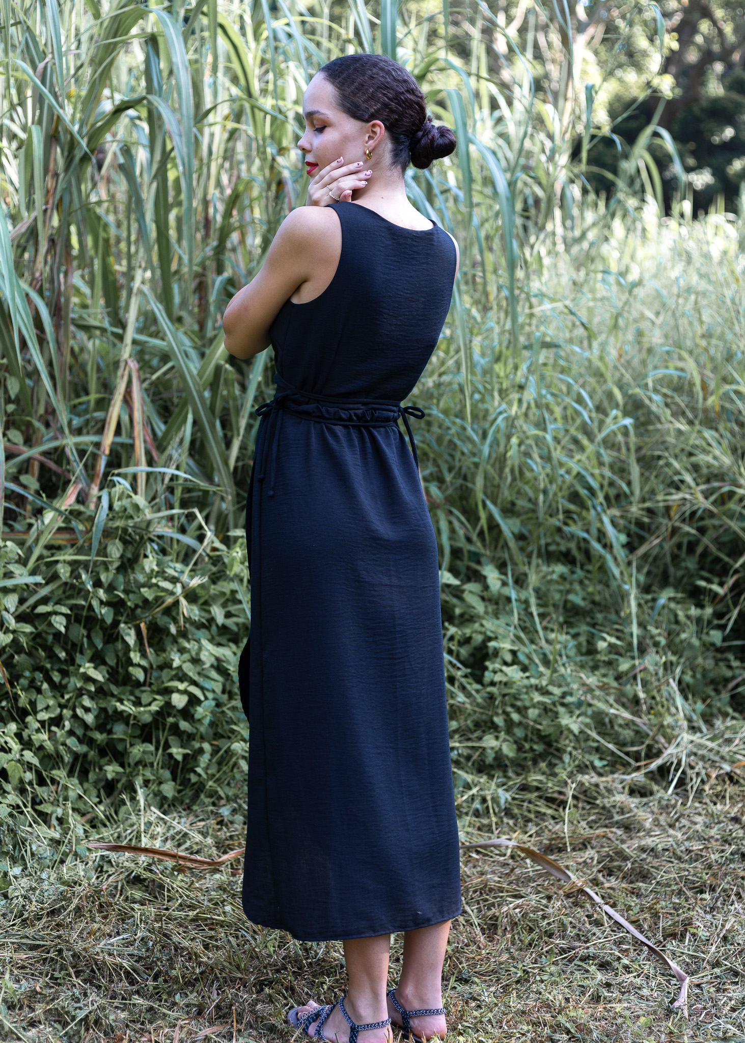 Linen Wrap Maxi-Skirt - Image 3