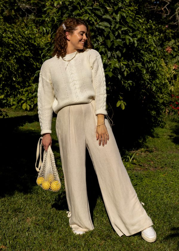 Linen Viscose Tulip Trousers