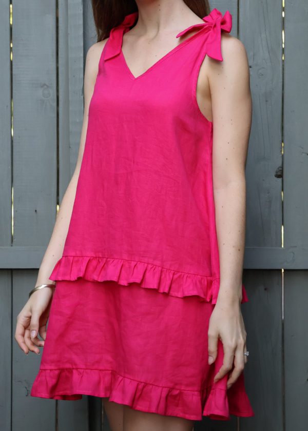 Raspberry Ruffle Dress