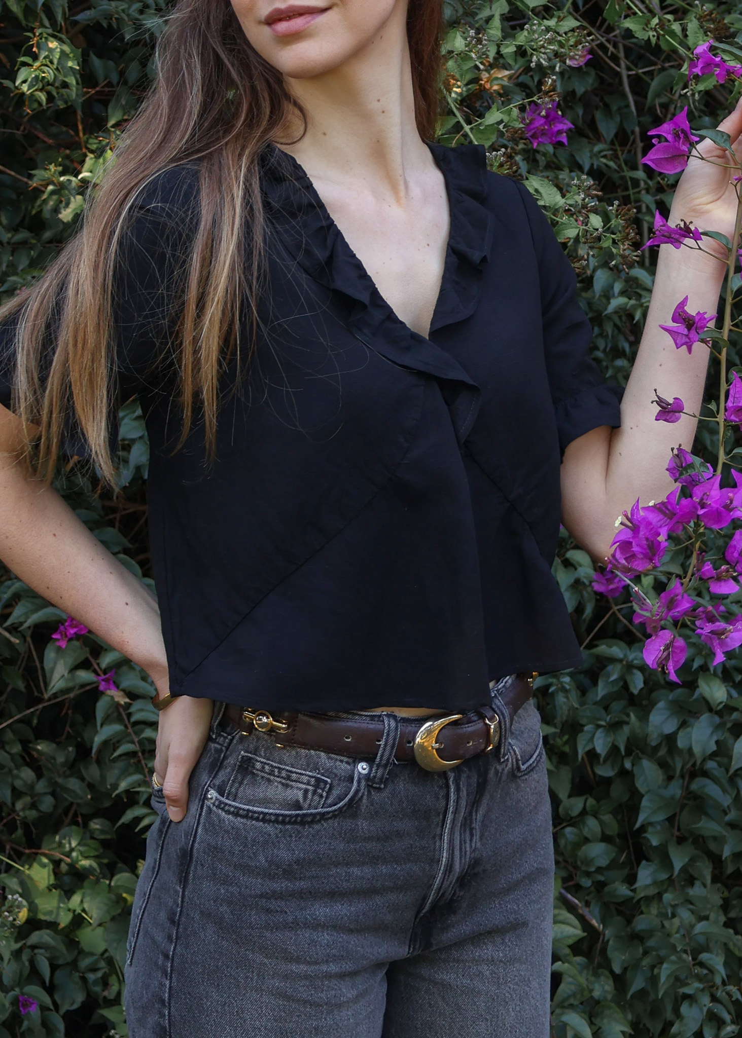 Orchid Blouse: Black - Image 2